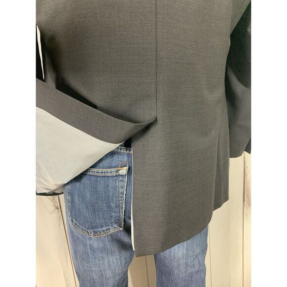 Brooks Brothers Explorer Fitzgerald Fit Mens 44R Blazer Sport Coat Jacket Gray - Picture 10 of 16